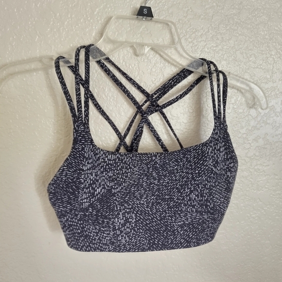 athleta hyper focus printed grey black bra sz S - Picture 1 of 6